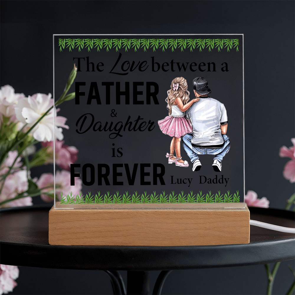 Father Daughter Forever Acrylic Gift Plaque