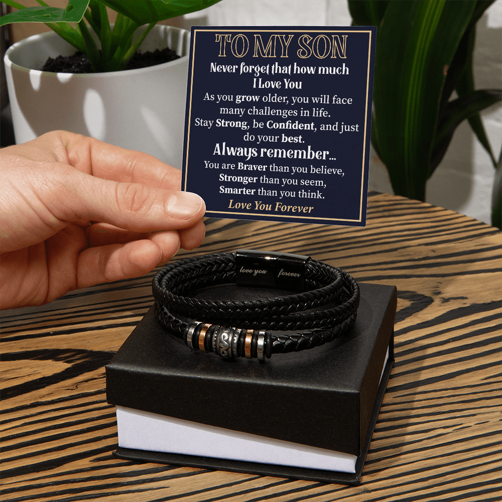 "To My Son Necklace - A Forever Reminder of Strength, Confidence, and Love"