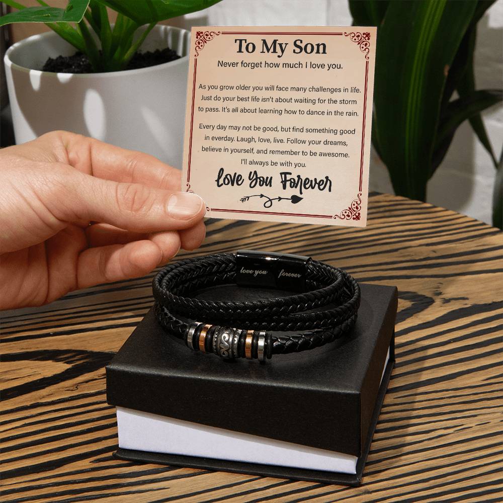 To My Son Bracelet Gift Love You Forever