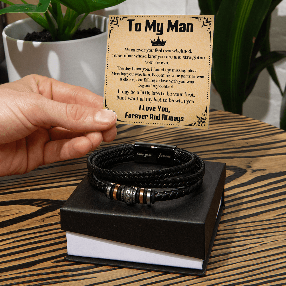 "To My Man Necklace - A Forever Bond of Love, Fate, and Partnership"