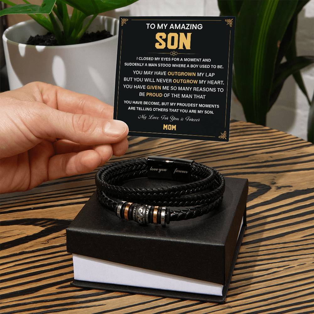 To My Amazing Son Bracelet Gift from Mom