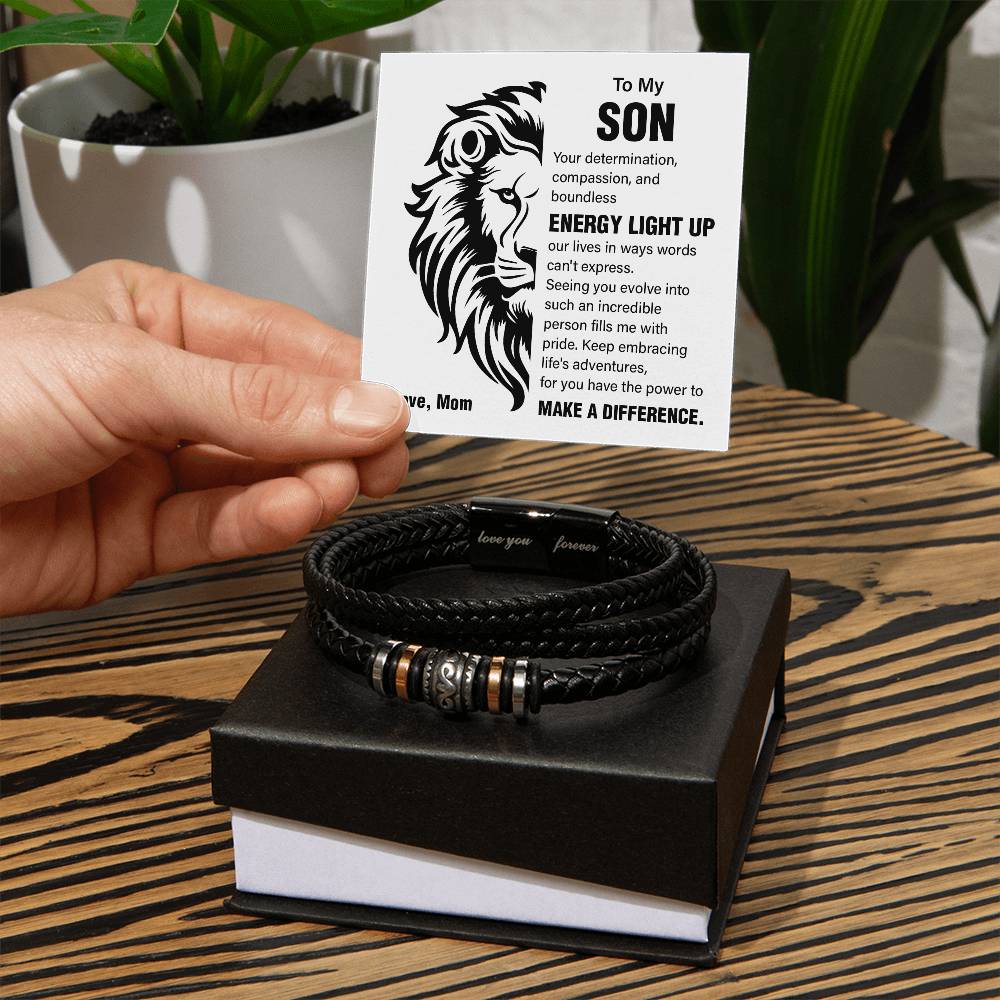 Lion Bracelet for Son – With Message Card