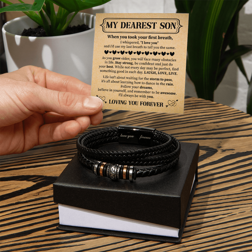 To My Son, Bracelet for Son from mom, Bracelet For Son From Mom, Birthday Gift For My Son Graduation Present