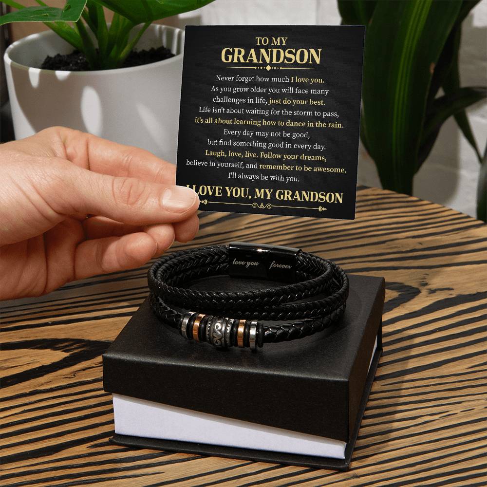 To My Grandson Bracelet I Love You My Grandson
