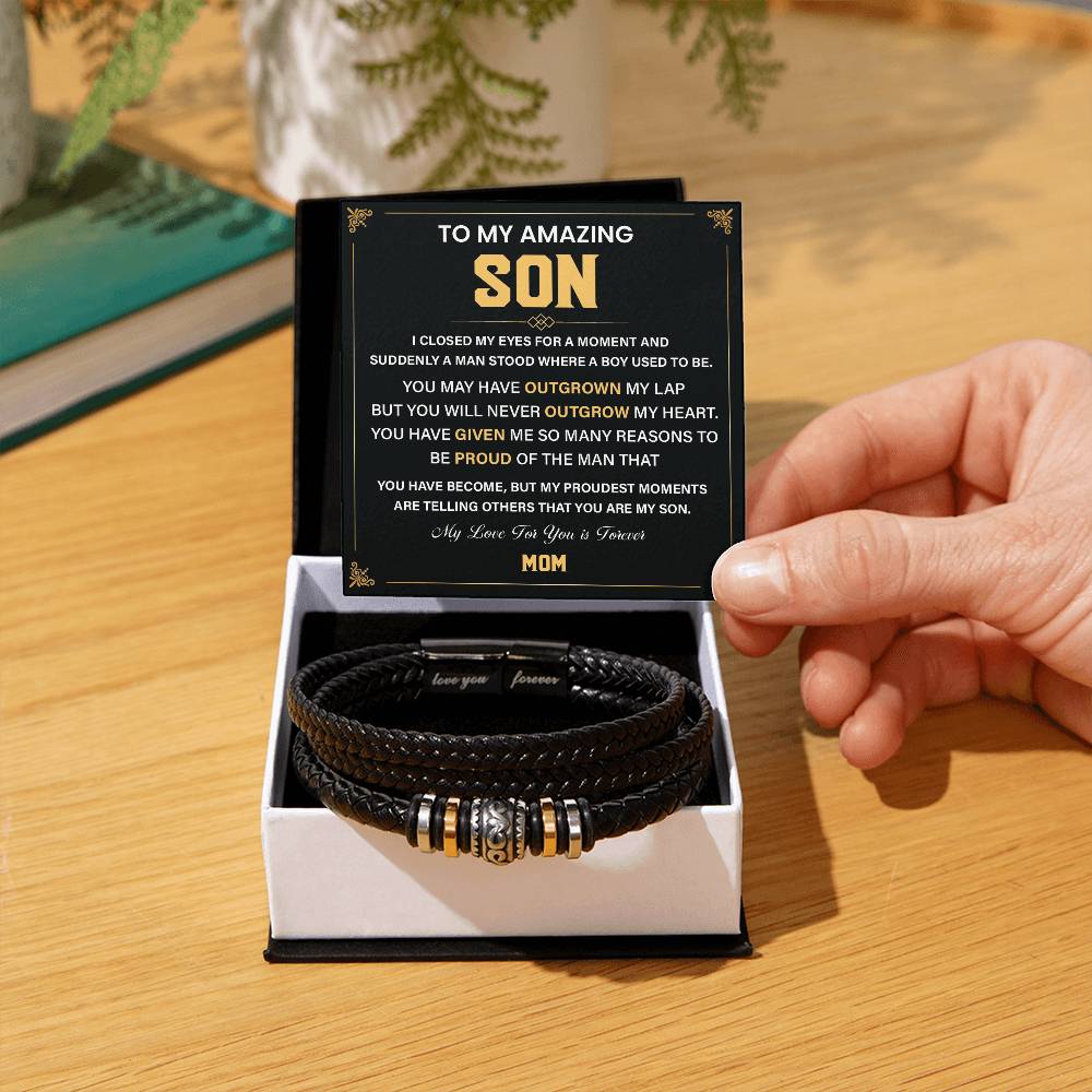 To My Amazing Son Bracelet Gift from Mom