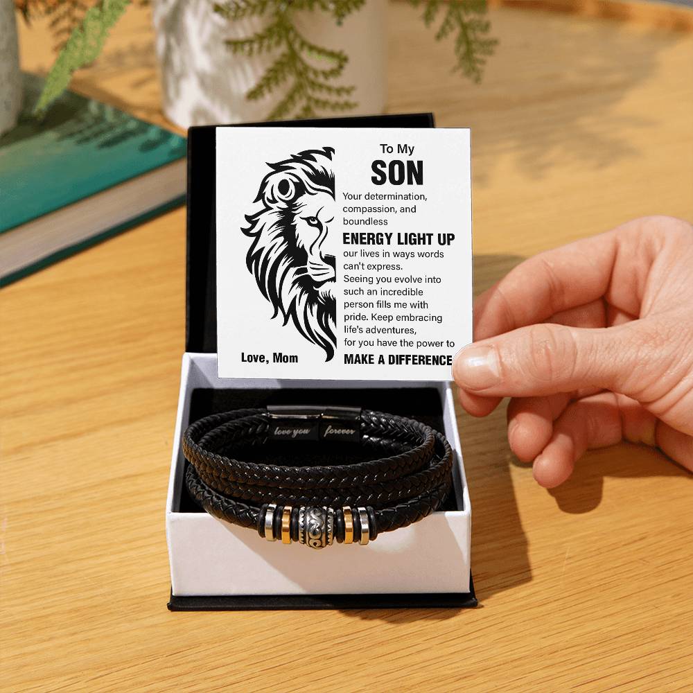 Lion Bracelet for Son – With Message Card