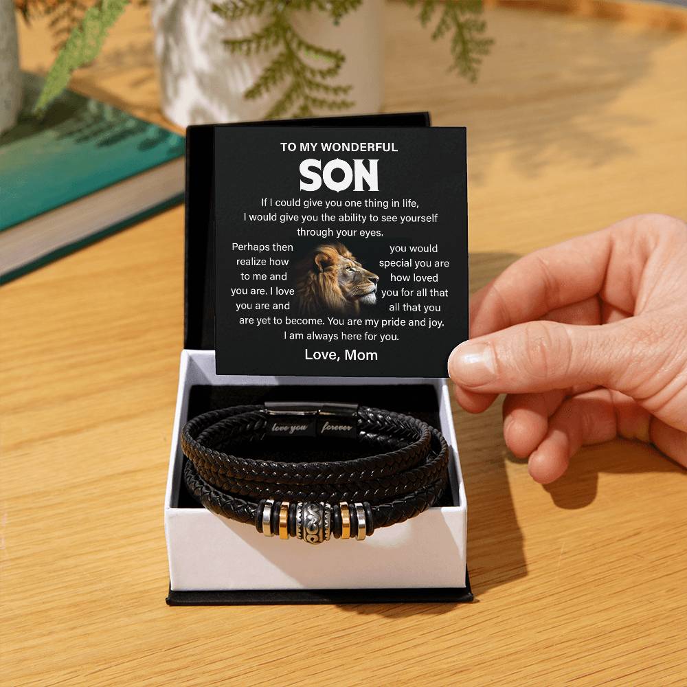 Lion Bracelet Gift for Son from Mom