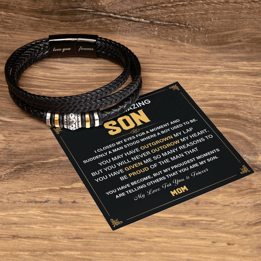 To My Amazing Son Bracelet Gift from Mom
