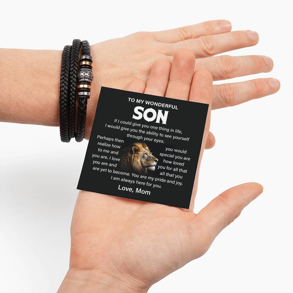 Lion Bracelet Gift for Son from Mom
