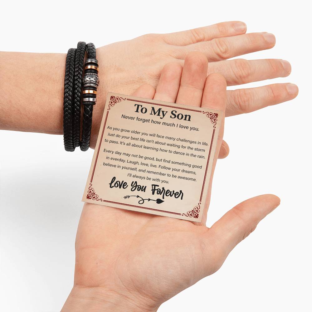 To My Son Bracelet Gift Love You Forever
