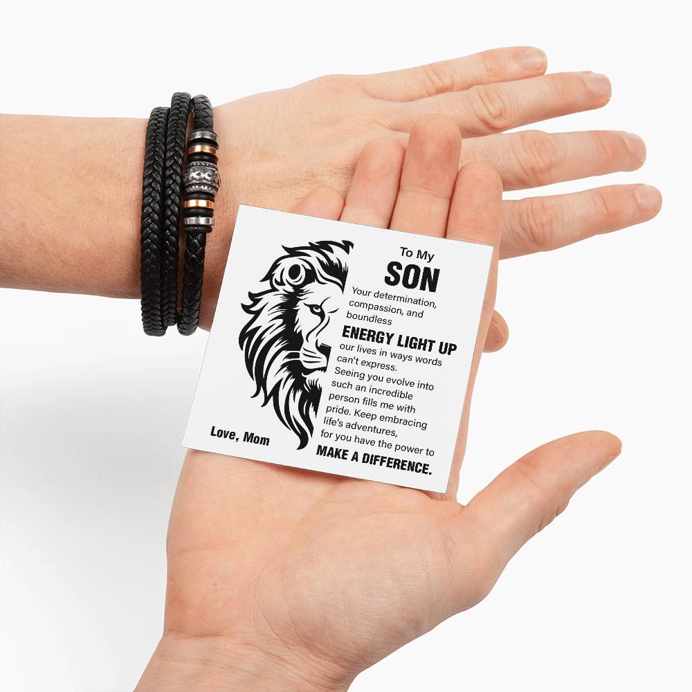 Lion Bracelet for Son – With Message Card