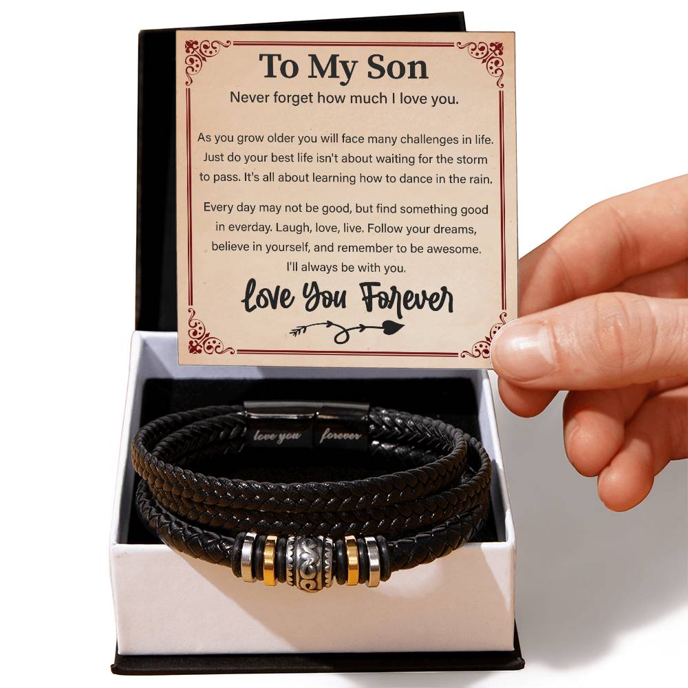 To My Son Bracelet Gift Love You Forever