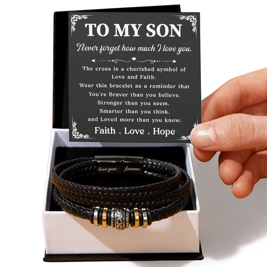Gift for Son from Mom or Dad - Christian Bracelet Gift