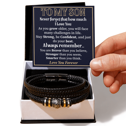 "To My Son Necklace - A Forever Reminder of Strength, Confidence, and Love"