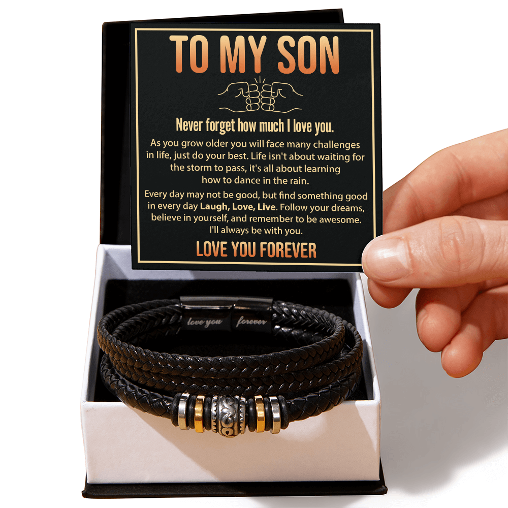 "To My Son Necklace - A Forever Reminder of Love, Strength, and Life Guidance"