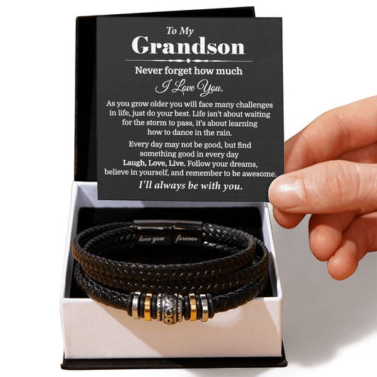 To My Grandson Bracelet Gift – Love You Always Card