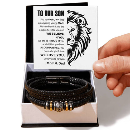 Lion Bracelet Gift for Son from Parents