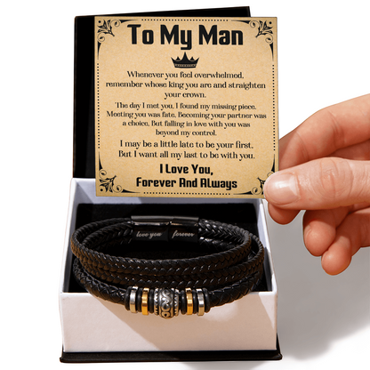 "To My Man Necklace - A Forever Bond of Love, Fate, and Partnership"