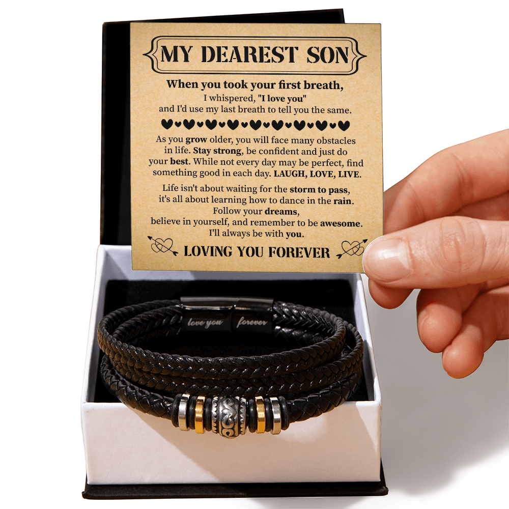 To My Son, Bracelet for Son from mom, Bracelet For Son From Mom, Birthday Gift For My Son Graduation Present