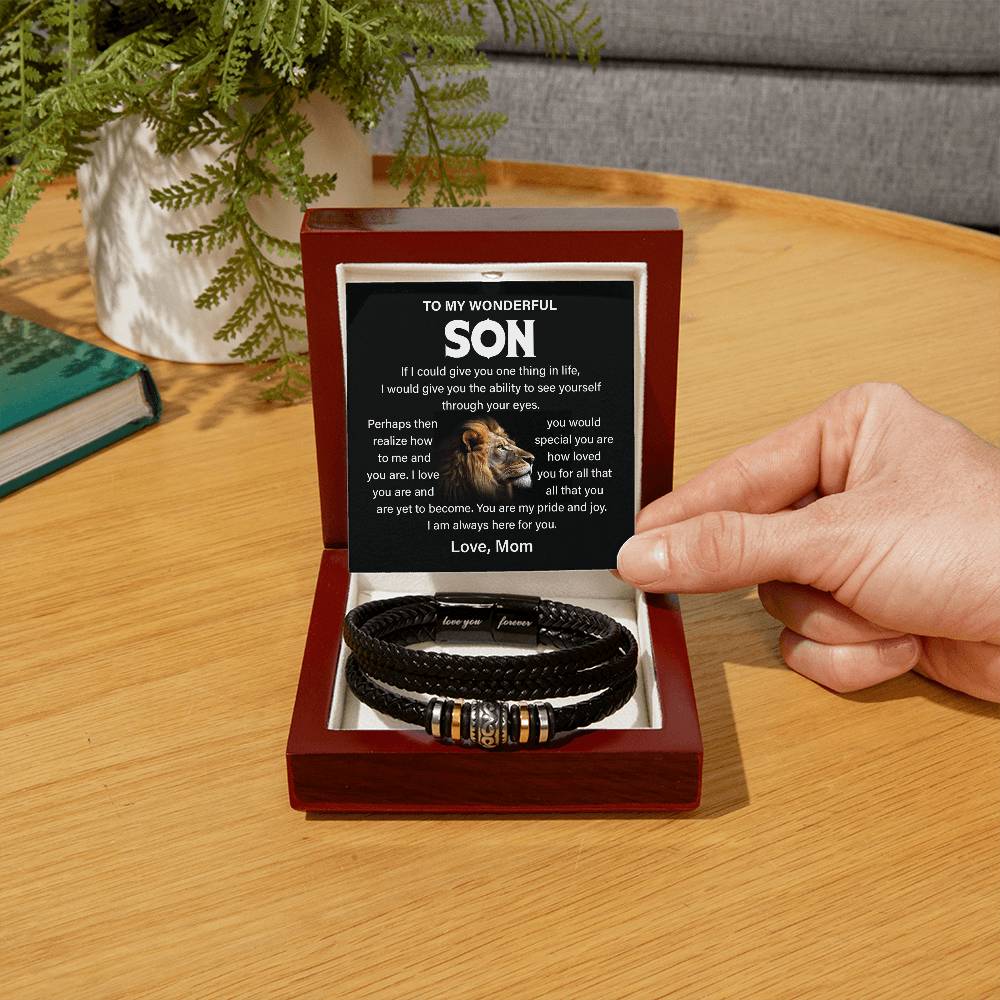 Lion Bracelet Gift for Son from Mom