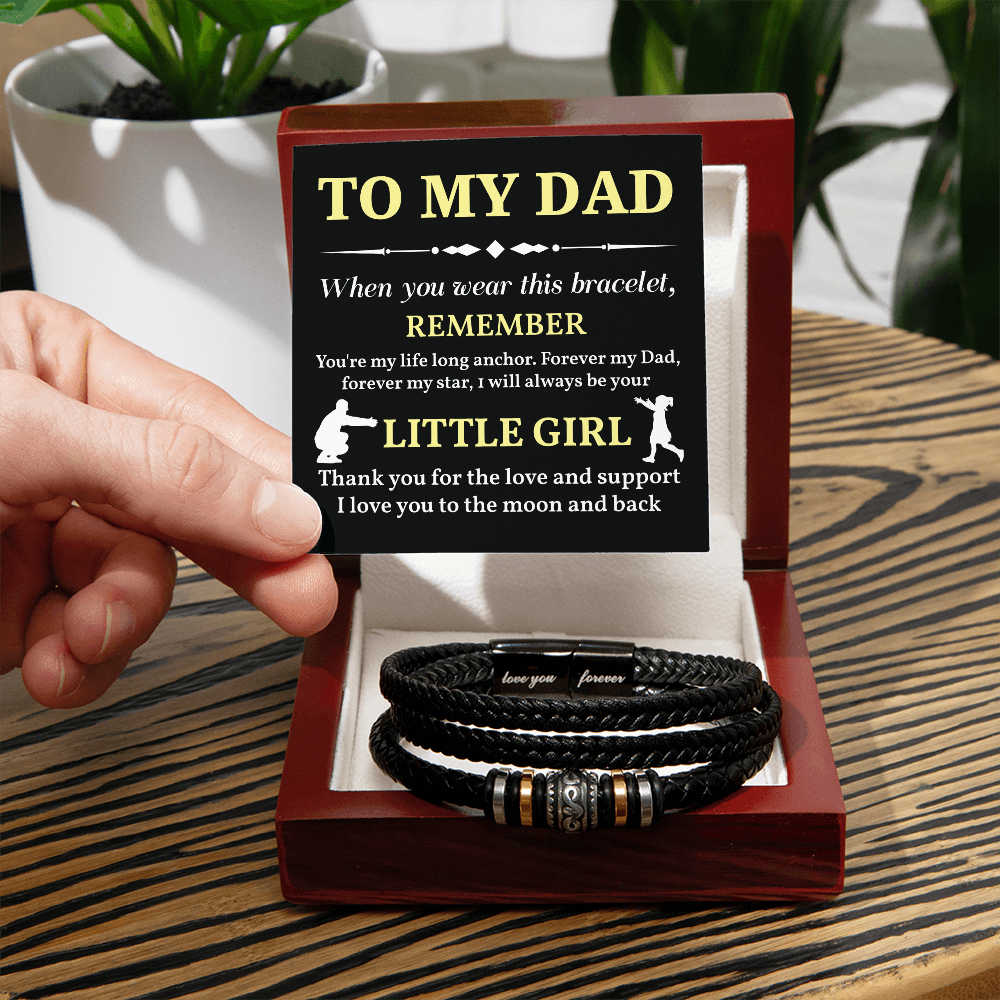 Dad Bracelet Gift from Daughter with Message Card