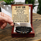 "To My Son - Forever in My Heart - Emotional Love and Pride Reminder Bracelet"