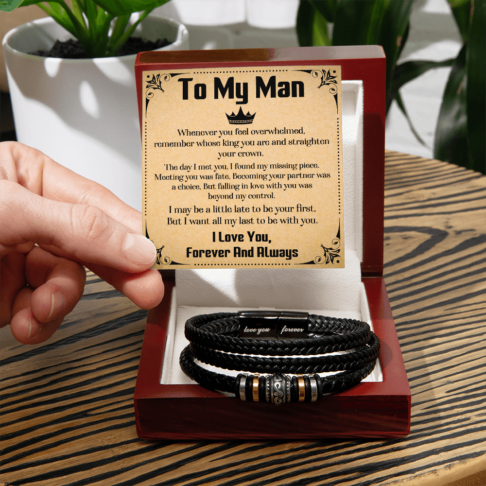 "To My Man Necklace - A Forever Bond of Love, Fate, and Partnership"