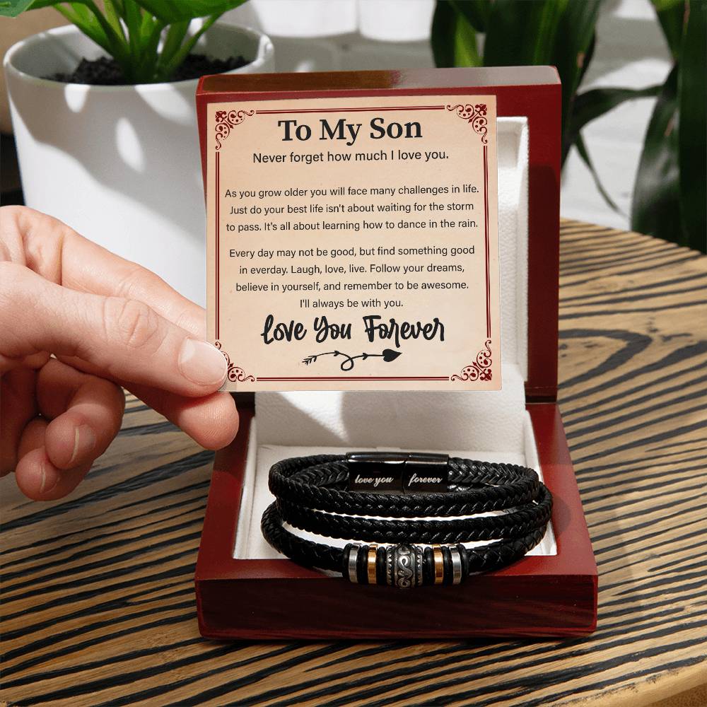 To My Son Bracelet Gift Love You Forever