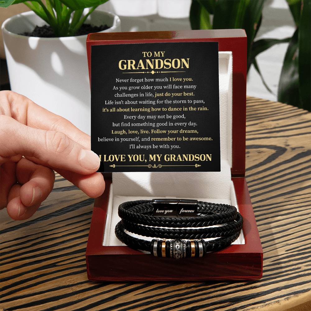 To My Grandson Bracelet I Love You My Grandson