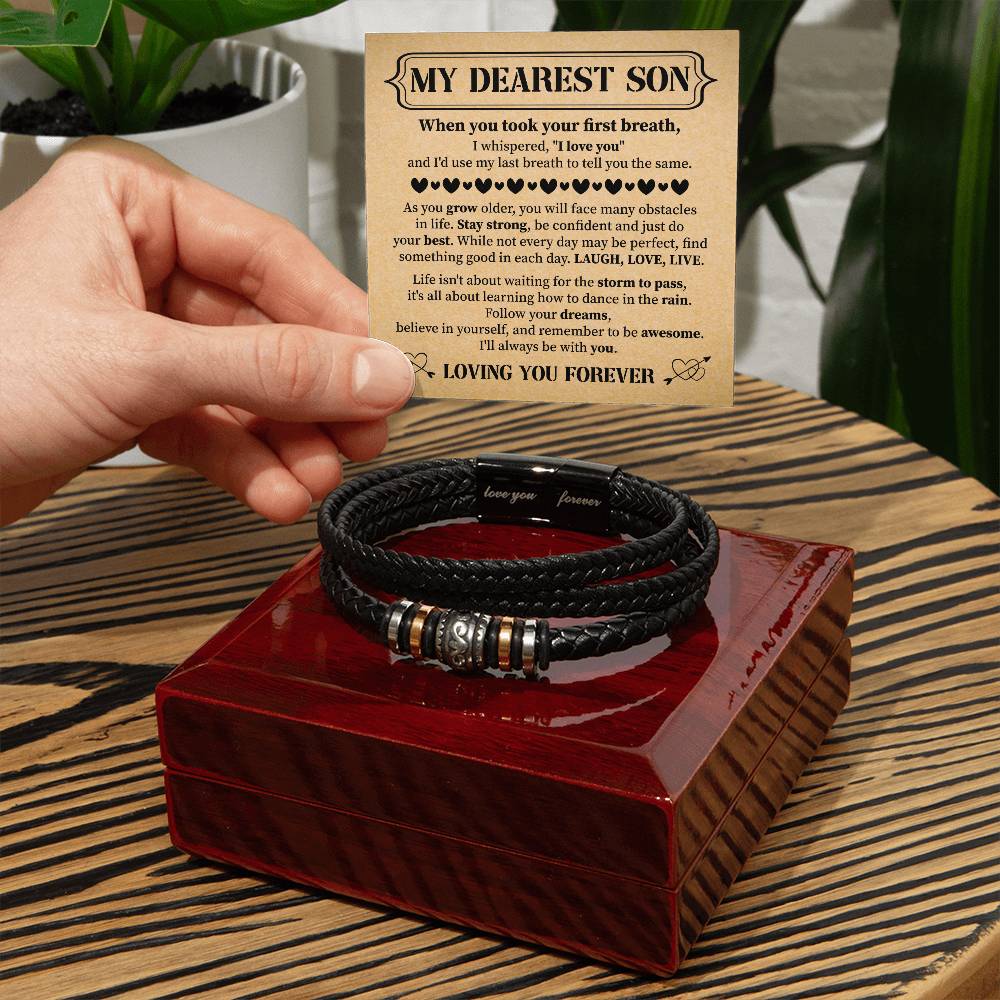 To My Son, Bracelet for Son from mom, Bracelet For Son From Mom, Birthday Gift For My Son Graduation Present