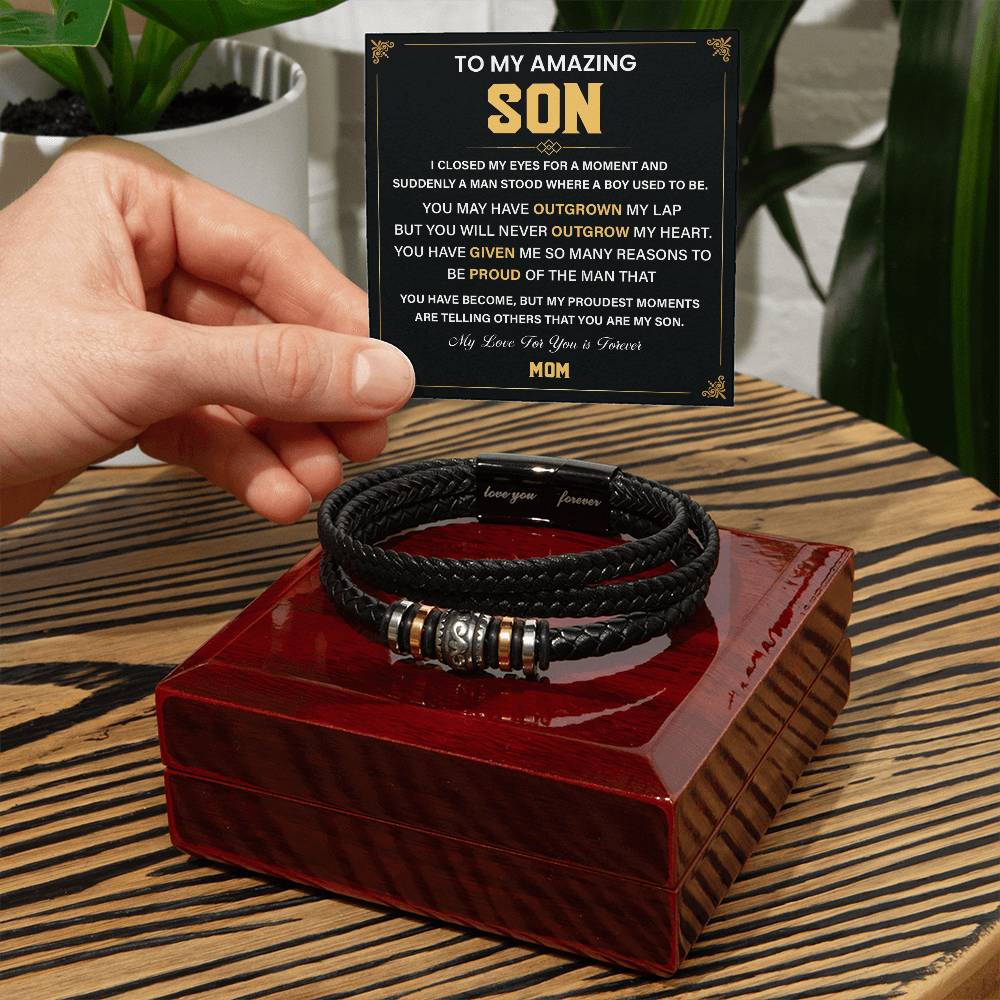 To My Amazing Son Bracelet Gift from Mom