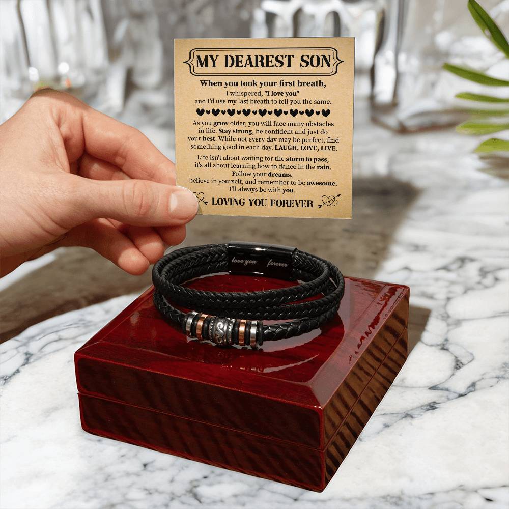 To My Son, Bracelet for Son from mom, Bracelet For Son From Mom, Birthday Gift For My Son Graduation Present