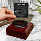 To My Son Leather Bracelet with Courage Message Card