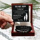 To My Son Leather Bracelet – I Believe in You
