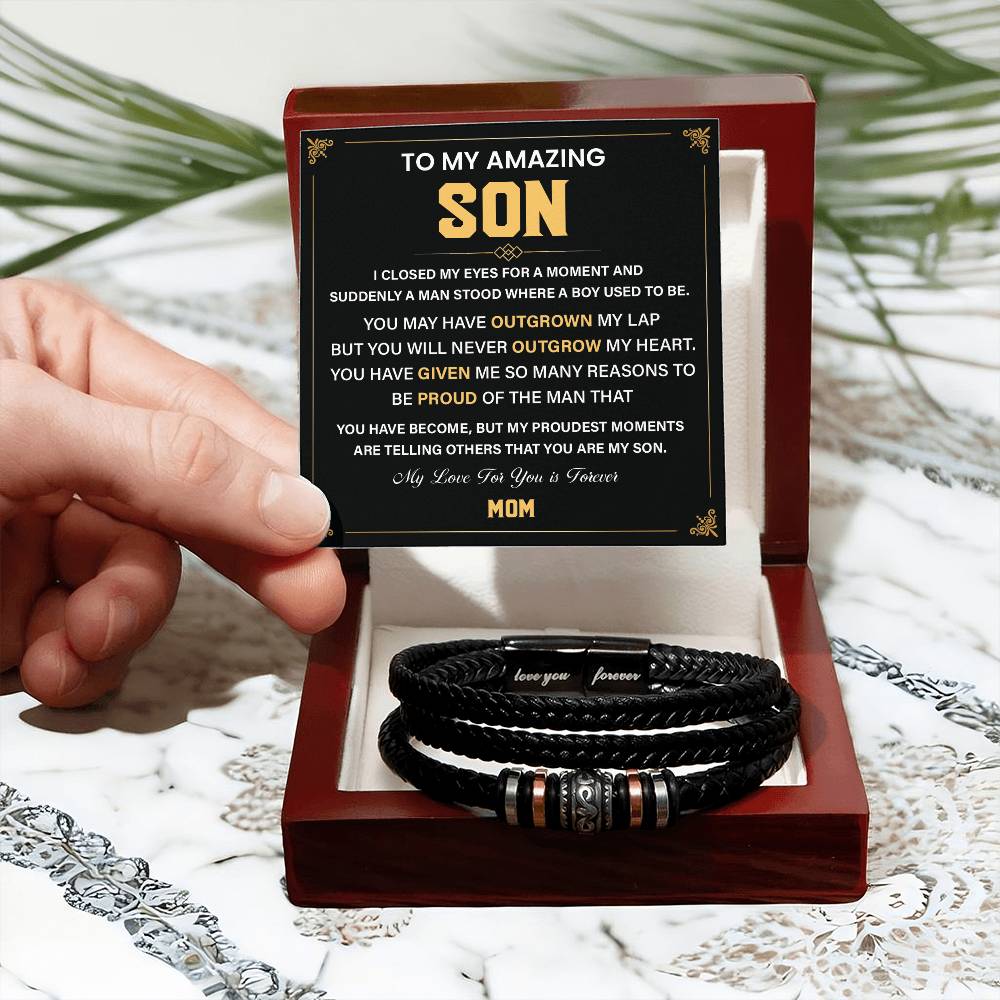 To My Amazing Son Bracelet Gift from Mom