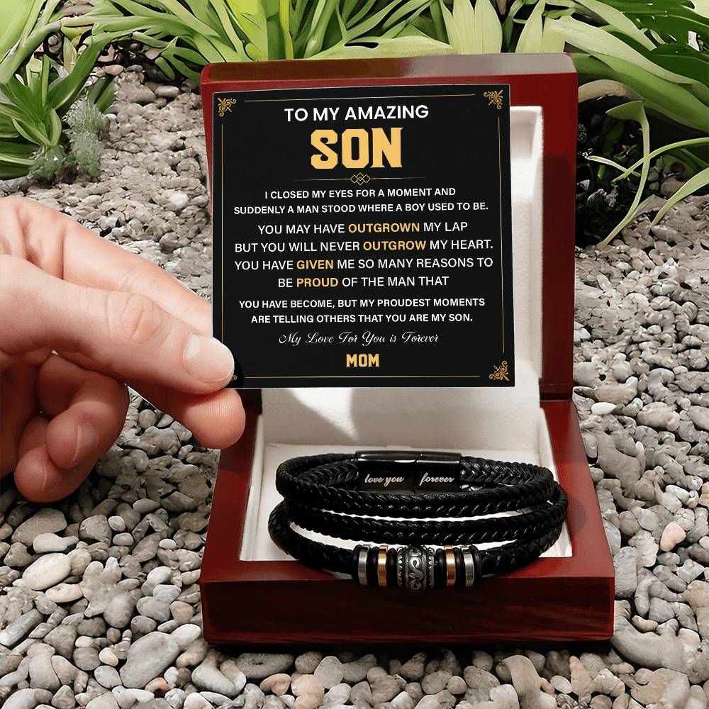 To My Amazing Son Bracelet Gift from Mom