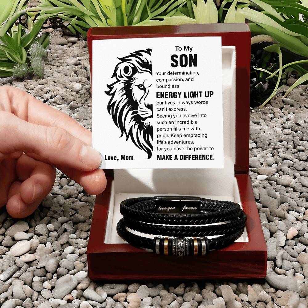 Lion Bracelet for Son – With Message Card