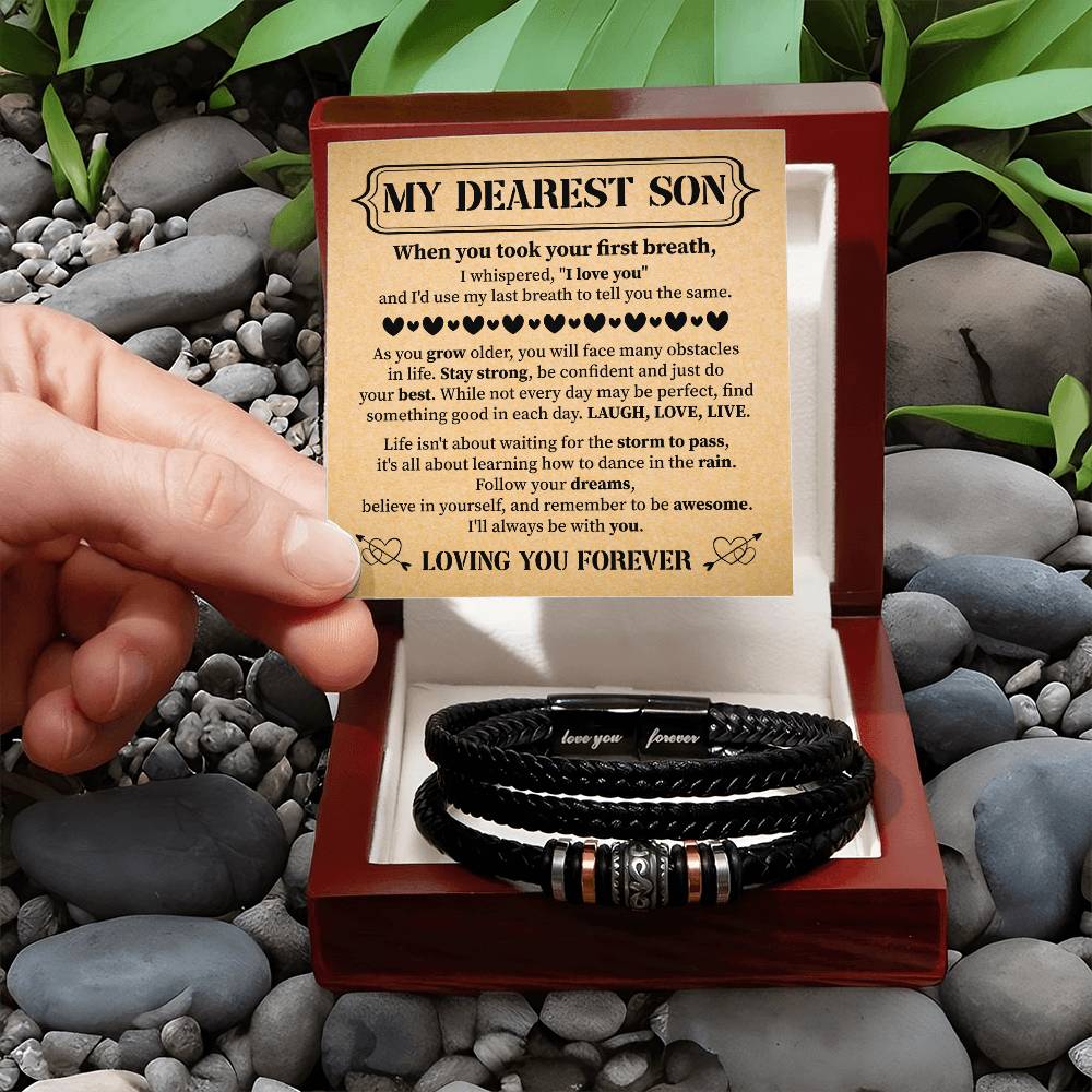 To My Son, Bracelet for Son from mom, Bracelet For Son From Mom, Birthday Gift For My Son Graduation Present