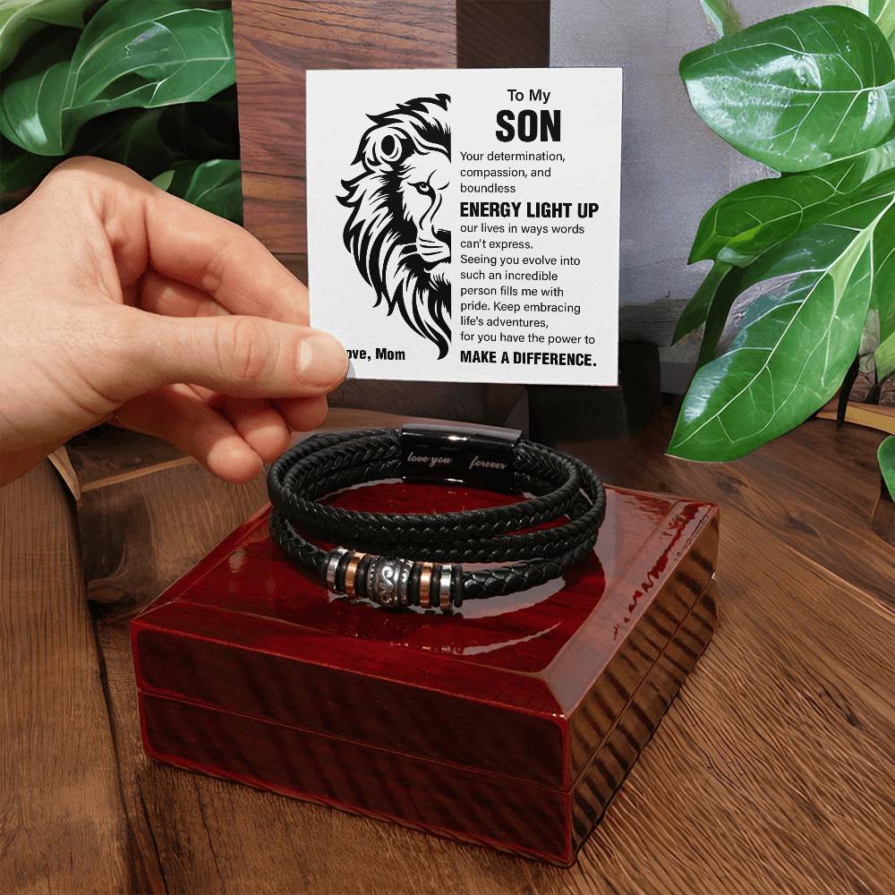 Lion Bracelet for Son – With Message Card