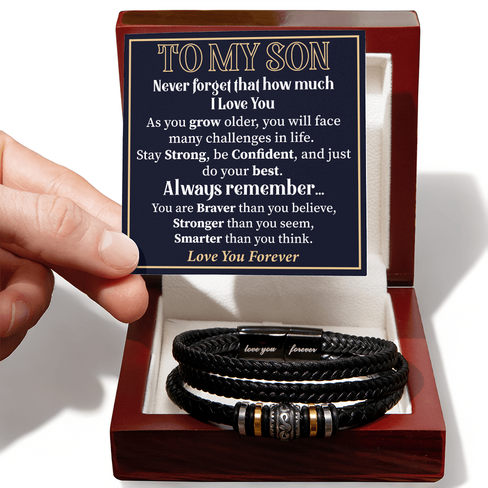 "To My Son Necklace - A Forever Reminder of Strength, Confidence, and Love"