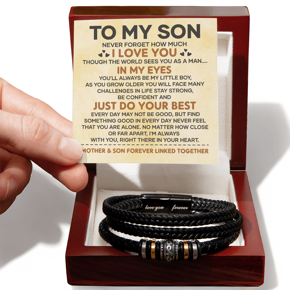 Mother to Son Bracelet Gift Message Card Included