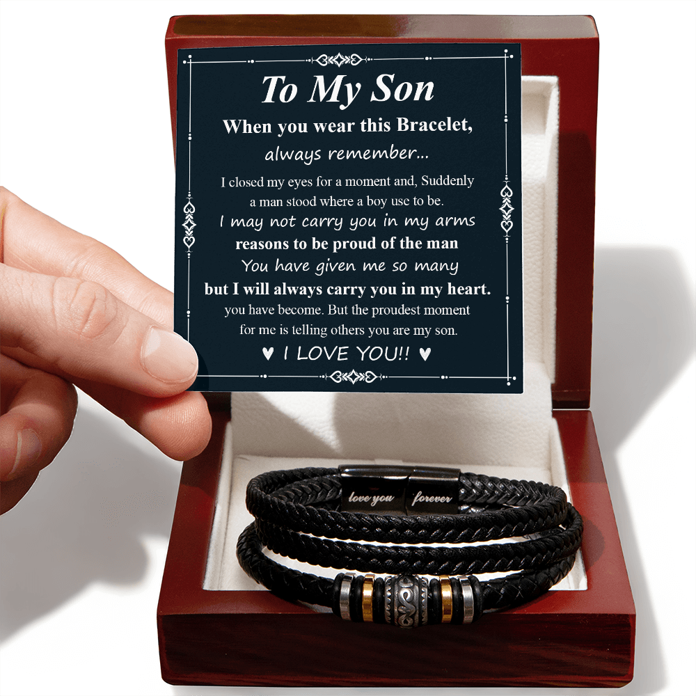 To My Son From Mom, Son Gifts From Mom and Dad, Mother and Son Necklace, Birthday Gift For My Son Graduation Christmas Cuban Link Chain Necklace Present