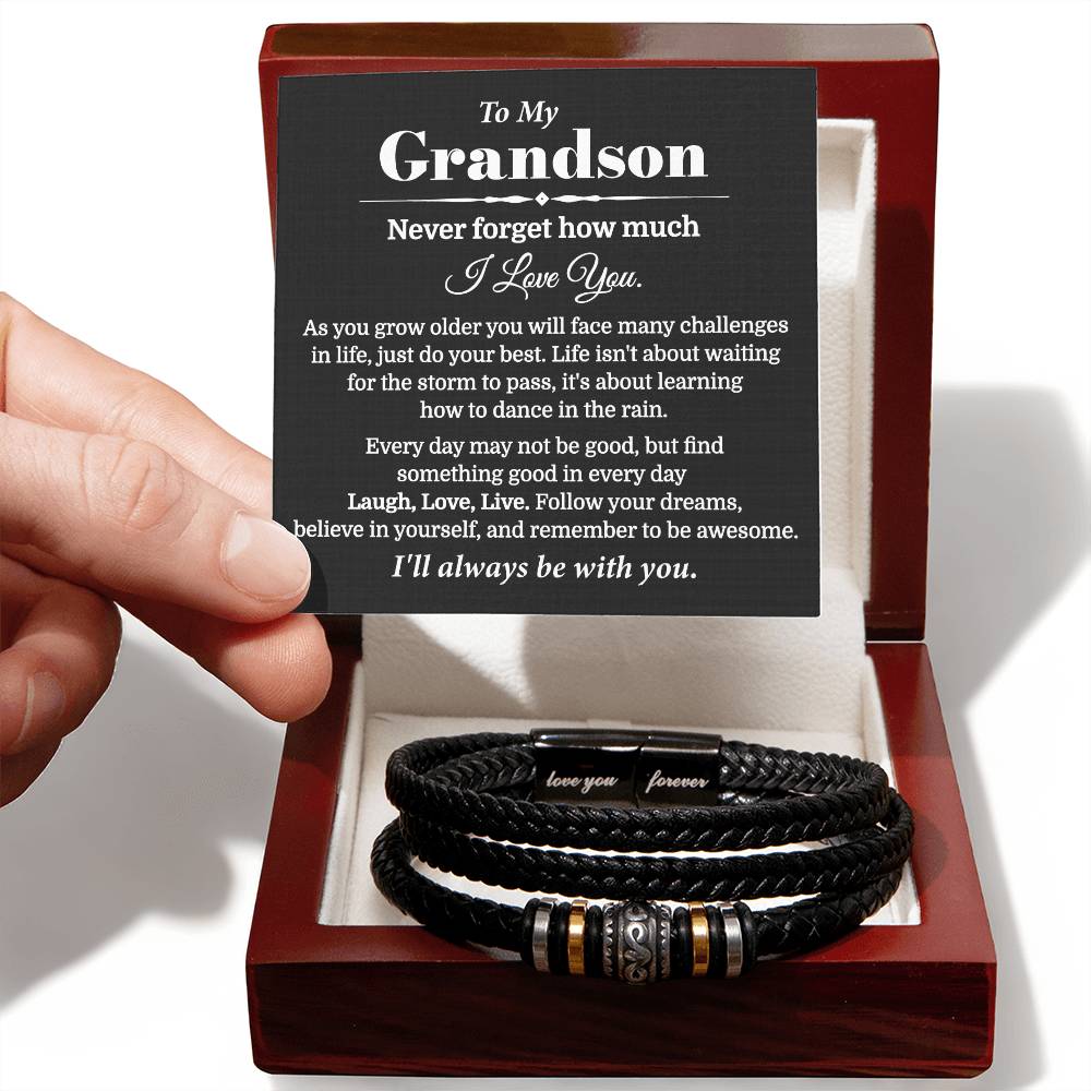 To My Grandson Bracelet Gift – Love You Always Card