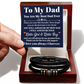 Lather Bracelet Gift For Dad From Son With Message Card