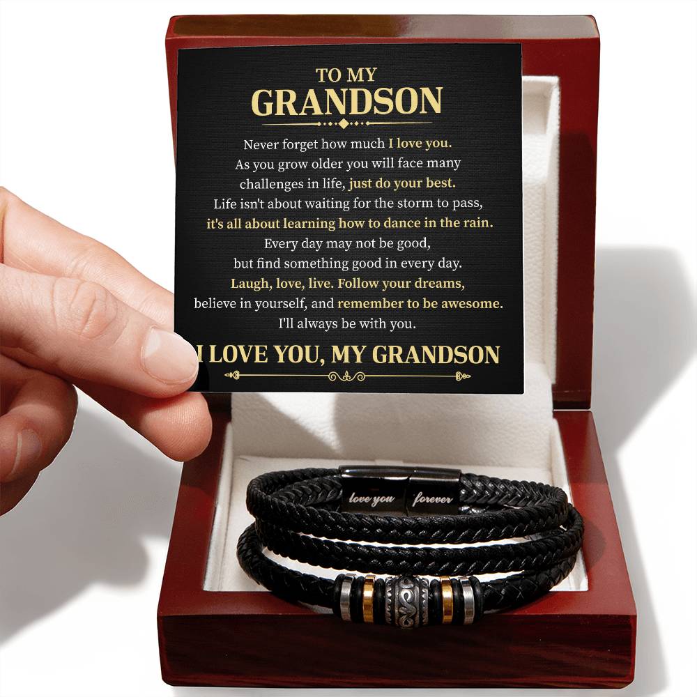 To My Grandson Bracelet I Love You My Grandson
