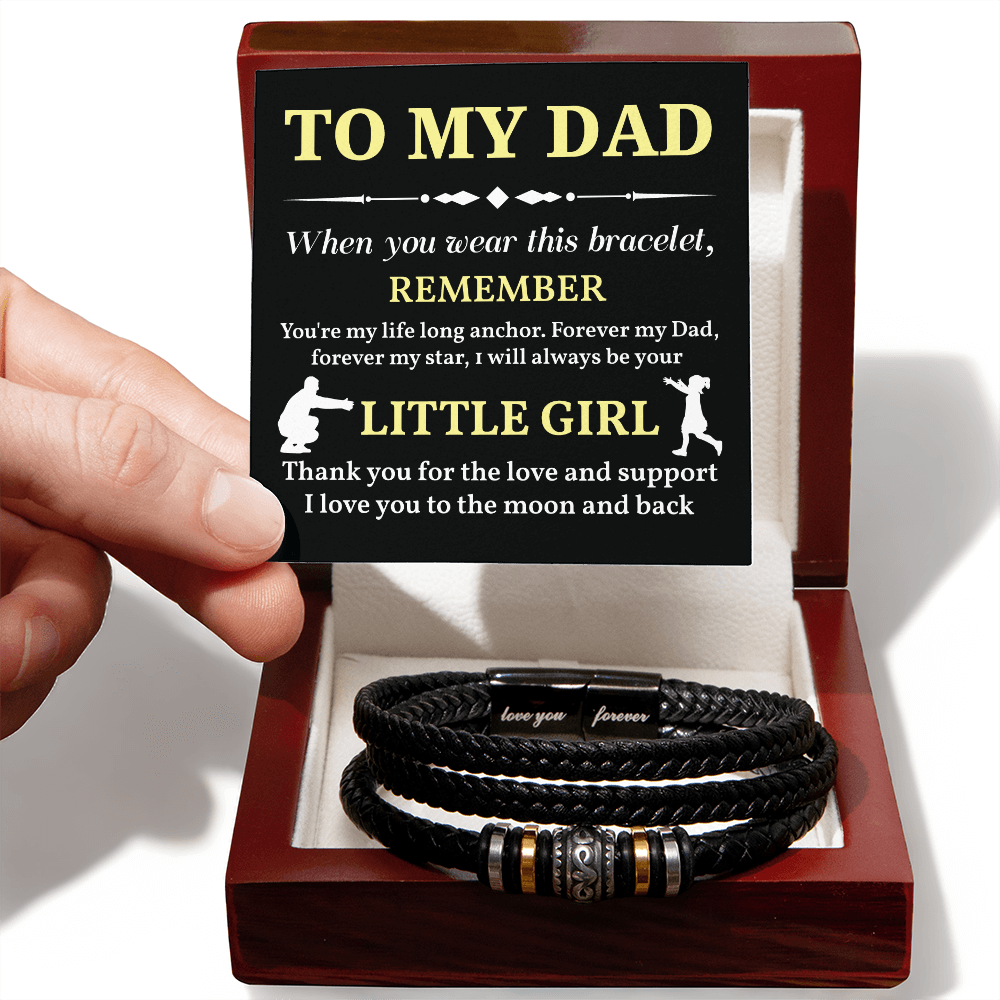 Dad Bracelet Gift from Daughter with Message Card