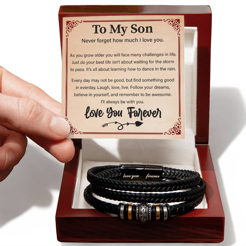 To My Son Bracelet Gift Love You Forever