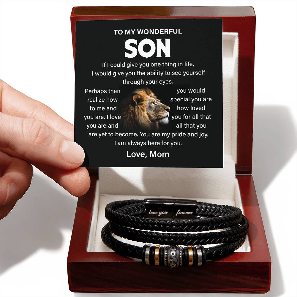 Lion Bracelet Gift for Son from Mom