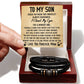 "To My Son - Forever in My Heart - Emotional Love and Pride Reminder Bracelet"