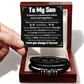 "To My Son Necklace - A Forever Reminder of Love, Strength, and Unbreakable Bond"